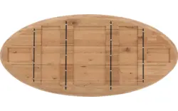 Goossens excellent eettafel gs 1302 blank eiken - 8216172-02