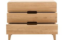 Goossens excellent ladekast curve blank eiken - 8217814-01