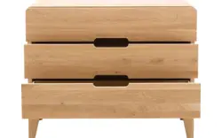 Goossens excellent ladekast curve blank eiken - 8217814-01