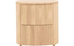 Goossens excellent nachtkastje donna wit eiken - 8217843-02