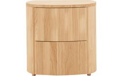 Goossens excellent nachtkastje donna blank eiken - 8217845-02