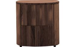Goossens excellent nachtkastje donna donker bruin eiken - 8217847-02
