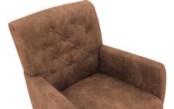 Goossens eetkamerstoel oliver bruin microvezel - 8217918-01