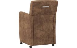 Goossens eetkamerstoel oliver bruin microvezel - 8217922-01