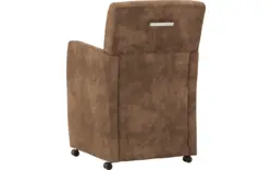 Goossens eetkamerstoel oliver bruin microvezel - 8217922-01