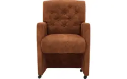 Goossens eetkamerstoel oliver bruin microvezel - 8217929-01