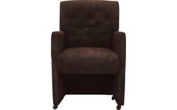 Goossens eetkamerstoel oliver bruin microvezel - 8217930-01
