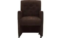 Goossens eetkamerstoel oliver bruin microvezel - 8217930-01