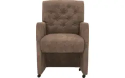 Goossens eetkamerstoel oliver bruin microvezel - 8217931-01