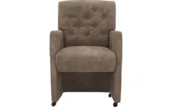 Goossens eetkamerstoel oliver bruin microvezel - 8217937-01