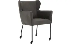 Goossens excellent eetkamerstoel leogang zwart leer - 8218722-01