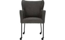 Goossens excellent eetkamerstoel leogang zwart leer - 8218722-01
