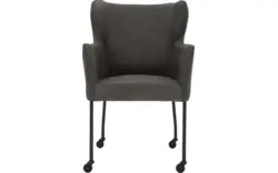 Goossens excellent eetkamerstoel leogang zwart leer - 8218722-01