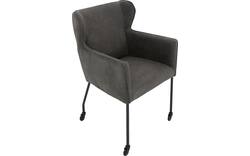 Goossens excellent eetkamerstoel leogang zwart leer - 8218722-01
