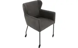 Goossens excellent eetkamerstoel leogang zwart leer - 8218722-01