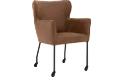 Goossens excellent eetkamerstoel leogang bruin leer - 8218723-01