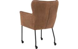 Goossens excellent eetkamerstoel leogang bruin leer - 8218723-02