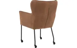 Goossens excellent eetkamerstoel leogang bruin leer - 8218723-01