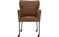 Goossens excellent eetkamerstoel leogang bruin leer - 8218723-01