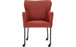 Goossens excellent eetkamerstoel leogang rood leer - 8218724-01