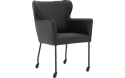 Goossens excellent eetkamerstoel leogang zwart leer - 8218725-01