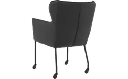 Goossens excellent eetkamerstoel leogang zwart leer - 8218725-01