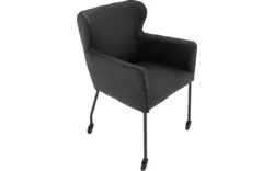 Goossens excellent eetkamerstoel leogang zwart leer - 8218725-01