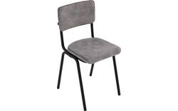 Goossens eetkamerstoel chaplin grijs stof - 8219150-02