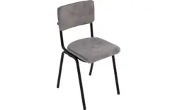 Goossens eetkamerstoel chaplin grijs stof - 8219150-02