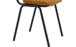 Goossens eetkamerstoel chaplin geel stof - 8219152-02