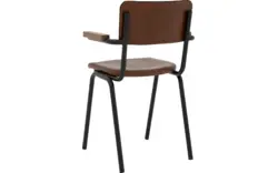 Goossens eetkamerstoel chaplin bruin leer - 8219153-02