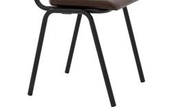 Goossens eetkamerstoel chaplin bruin leer - 8219155-02