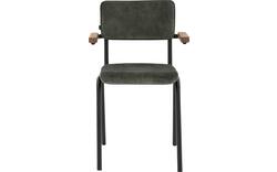 Goossens eetkamerstoel chaplin groen stof - 8219157-01
