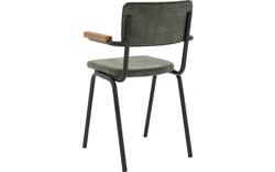 Goossens eetkamerstoel chaplin groen stof - 8219157-03