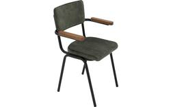 Goossens eetkamerstoel chaplin groen stof - 8219157-01