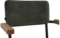 Goossens eetkamerstoel chaplin groen stof - 8219157-01