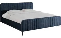 Goossens bedframe attent blauw stof - 8219239-02