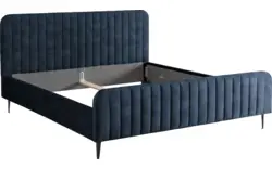Goossens bedframe attent blauw stof - 8219239-02