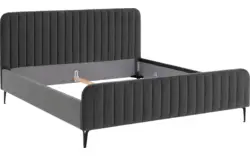 Goossens bedframe attent grijs stof - 8219240-02-A