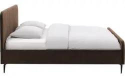 Goossens bedframe attent bruin stof - 8219242-02