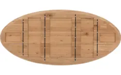 Goossens excellent eettafel gs 1302 blank eiken - 8219401-02-A