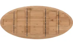 Goossens excellent eettafel gs 1302 blank eiken - 8219484-02-A