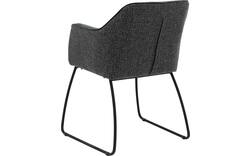 Goossens eetkamerstoel lisbet zwart stof - 8219493-02