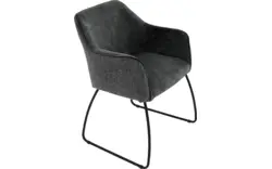 Goossens eetkamerstoel lisbet zwart stof - 8219493-01