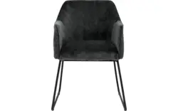 Goossens eetkamerstoel lisbet zwart stof - 8219493-01