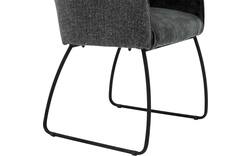 Goossens eetkamerstoel lisbet zwart stof - 8219493-01