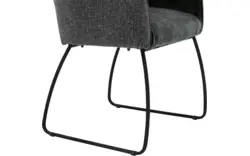 Goossens eetkamerstoel lisbet zwart stof - 8219493-01