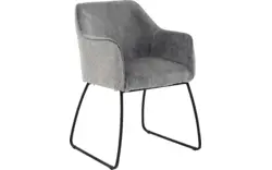 Goossens eetkamerstoel lisbet grijs stof - 8219494-01