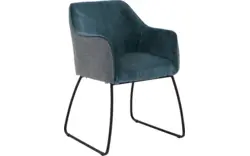 Goossens eetkamerstoel lisbet blauw stof - 8219495-01