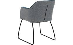Goossens eetkamerstoel lisbet blauw stof - 8219495-02